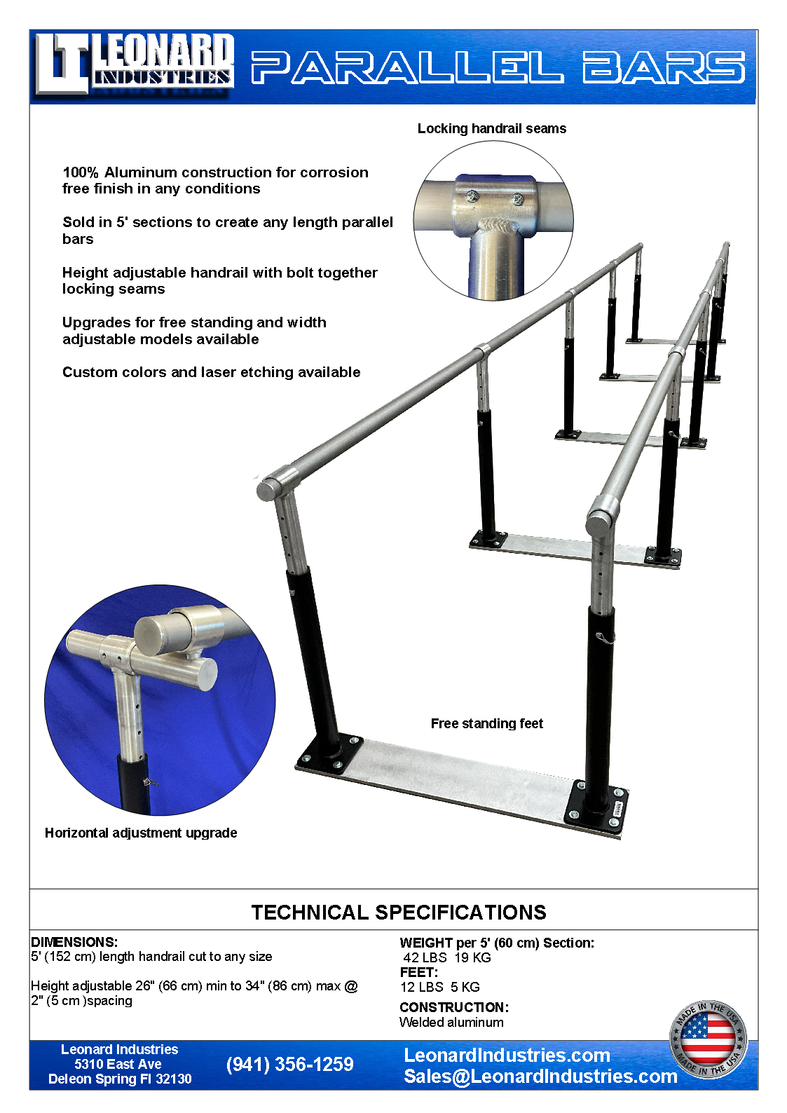 Parallel Bars - Leonard Industries